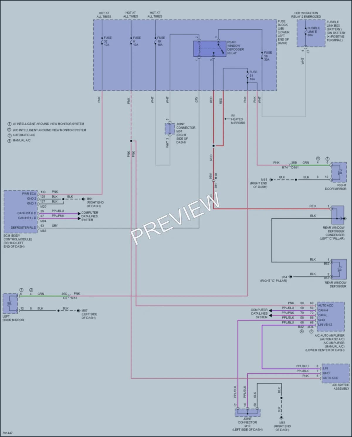 2022 Nissan Sentra Defoggers wiring diagram preview