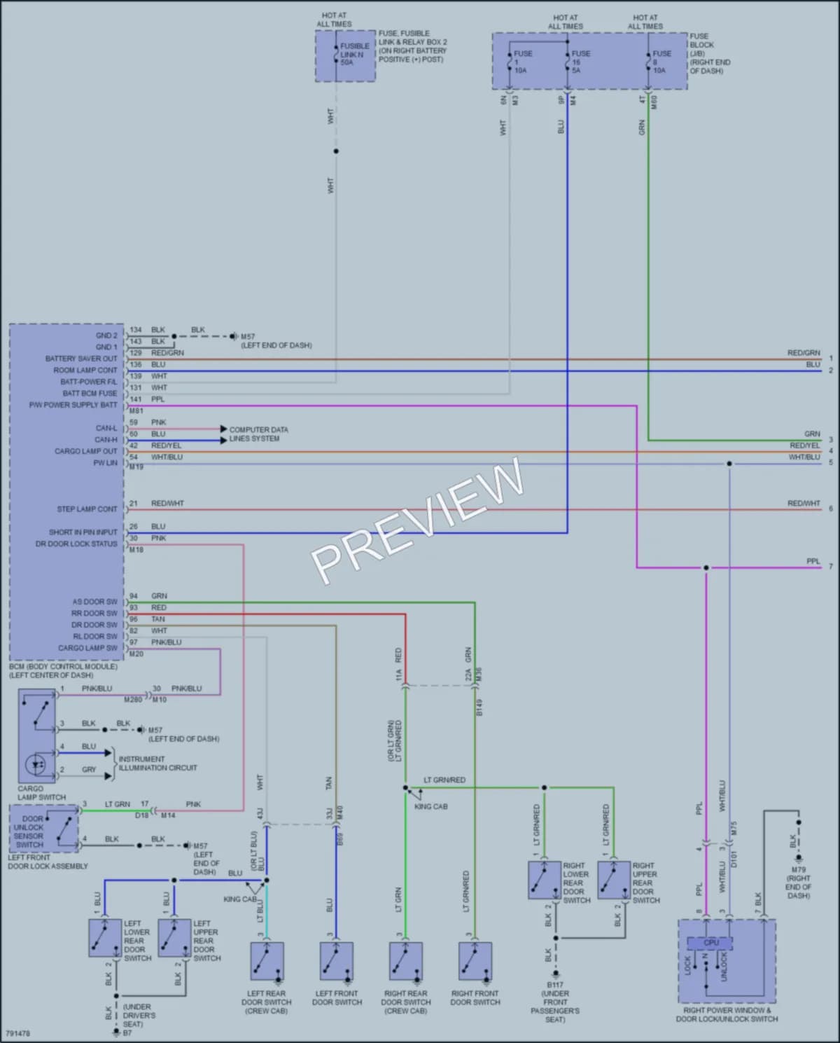 2022 Nissan Titan Interior Lights wiring diagram preview