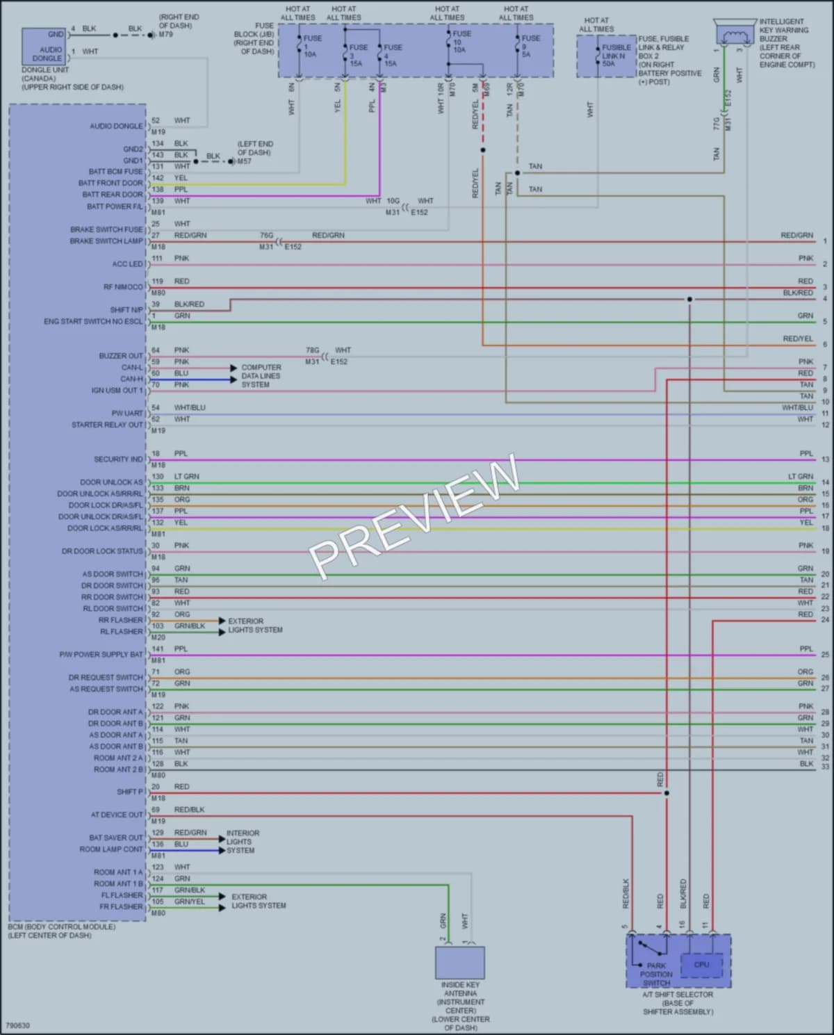 2022 Nissan Titan Power Door Locks wiring diagram preview