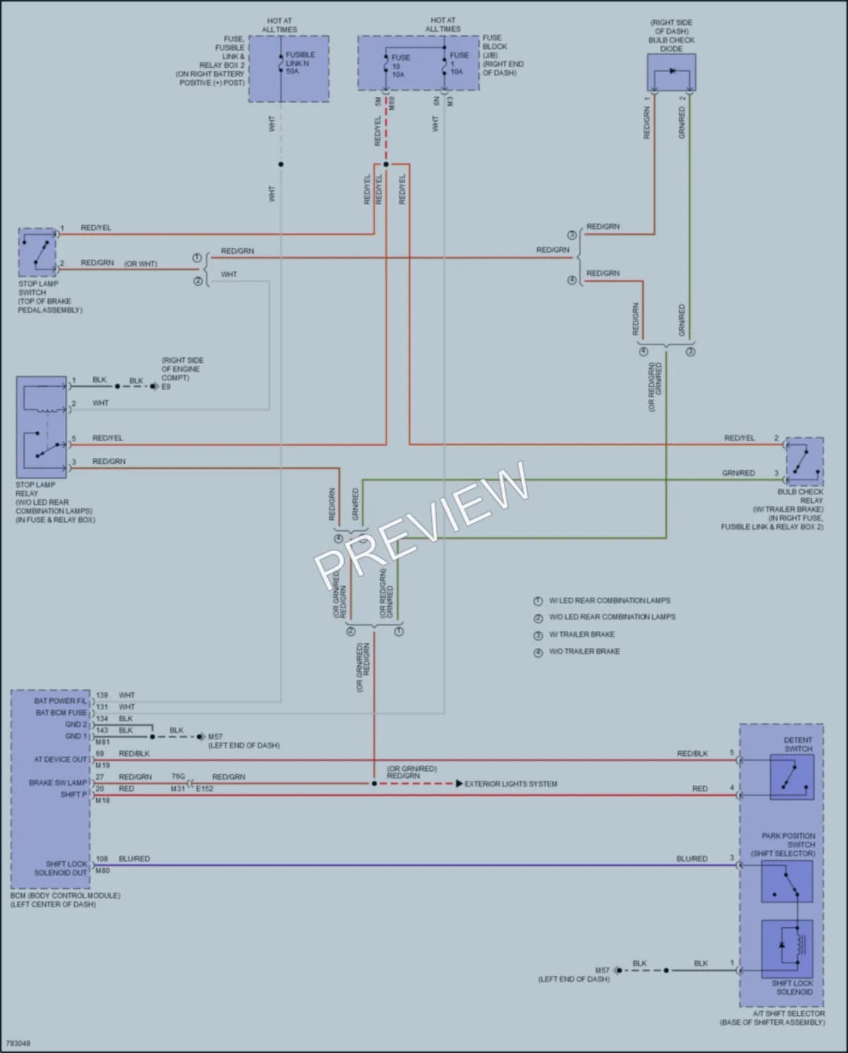 2022 Nissan Titan Shift Interlock wiring diagram preview