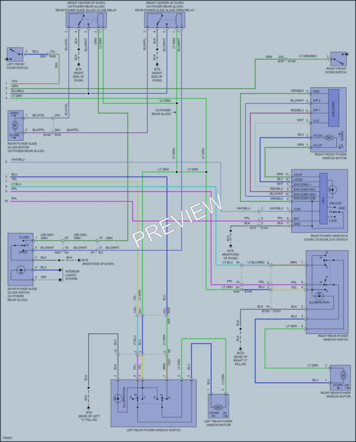 2022 Nissan TitanXD Power Windows wiring diagram preview