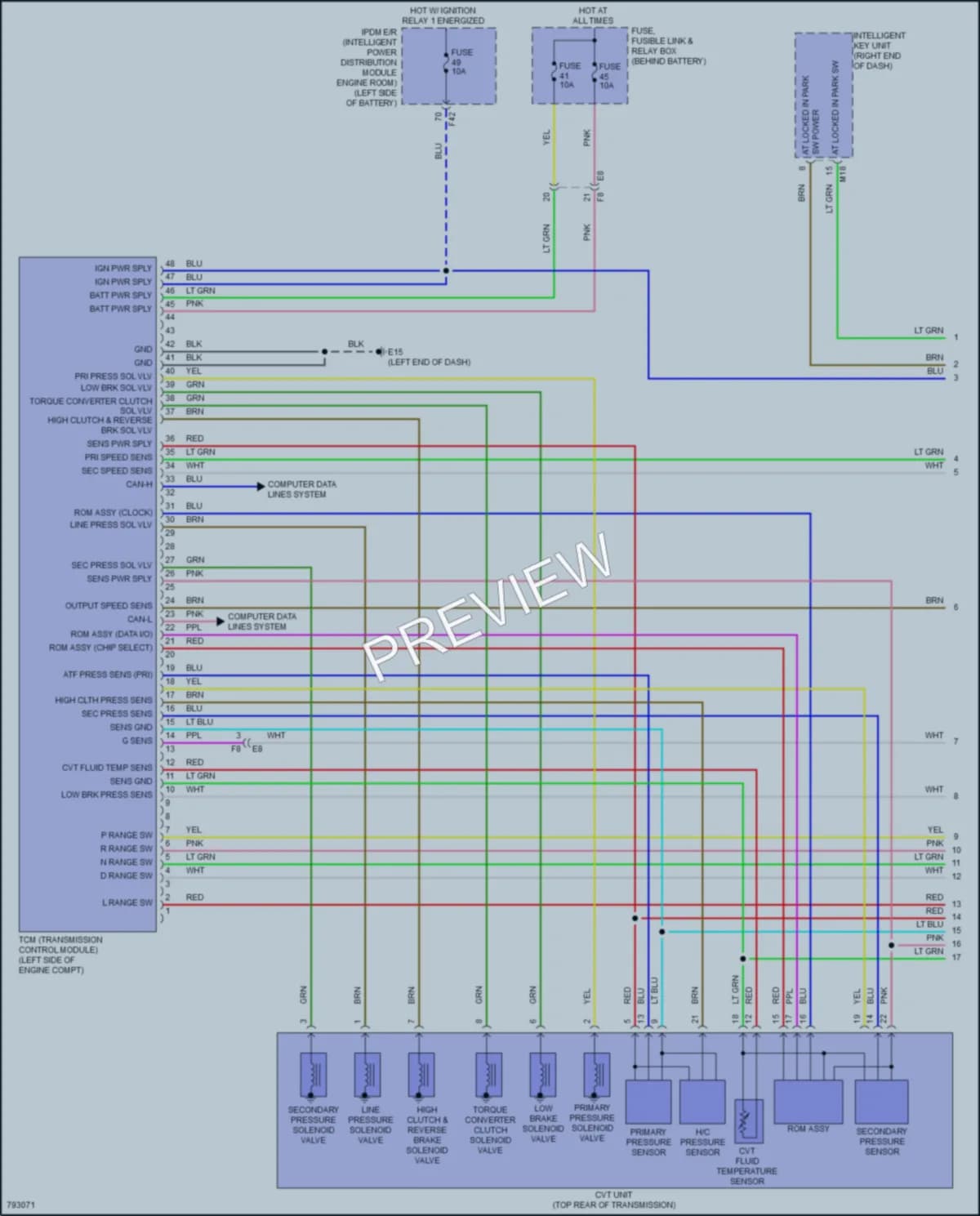 2022 Nissan Versa Transmission wiring diagram preview