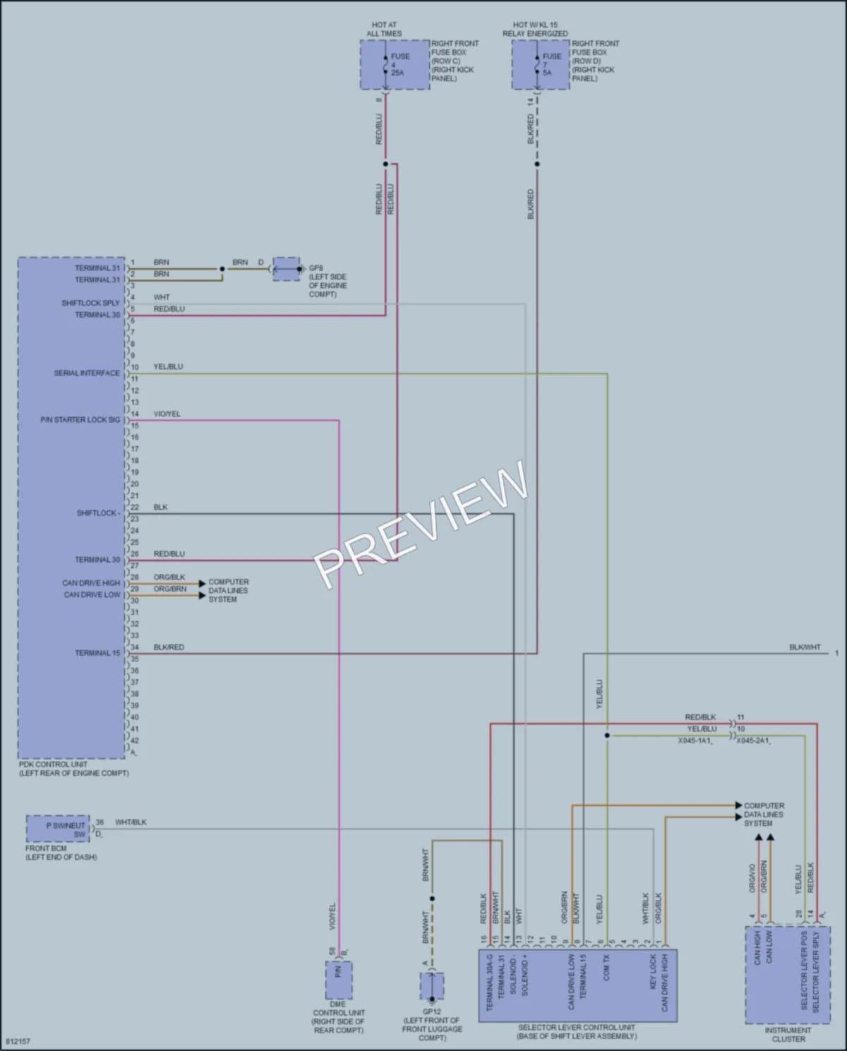 2022 Porsche 718Cayman Transmission wiring diagram preview