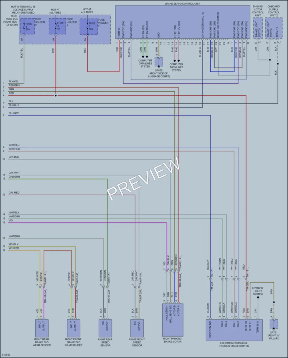 2022 Porsche 911 Anti Lock Brakes wiring diagram preview