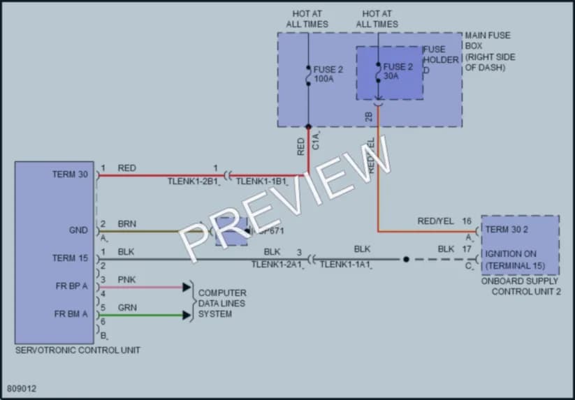 2022 Porsche 911 Electronic Power Steering wiring diagram preview