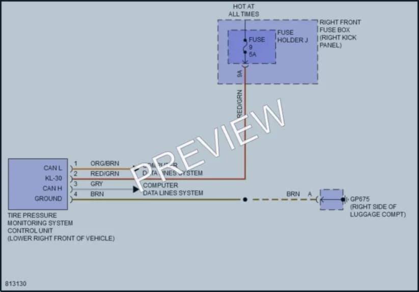 2022 Porsche 911 Warning Systems wiring diagram preview