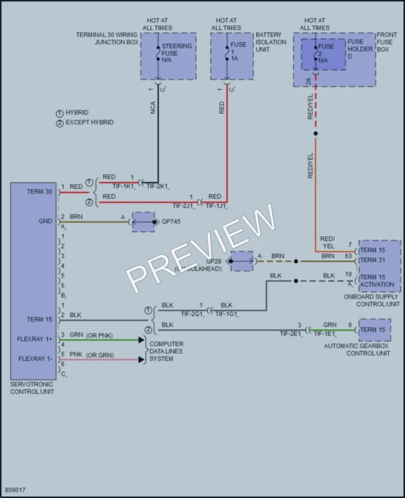 2022 Porsche Cayenne Electronic Power Steering wiring diagram preview