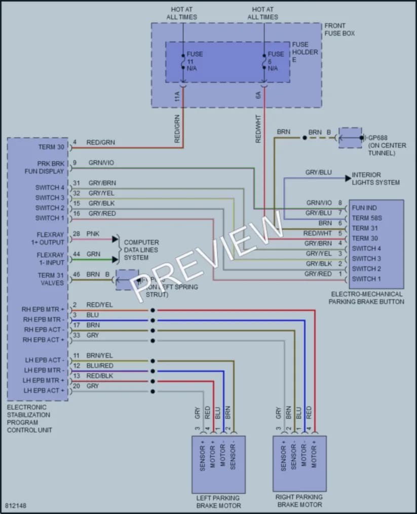 2022 Porsche CayenneCoupe Shift Interlock wiring diagram preview