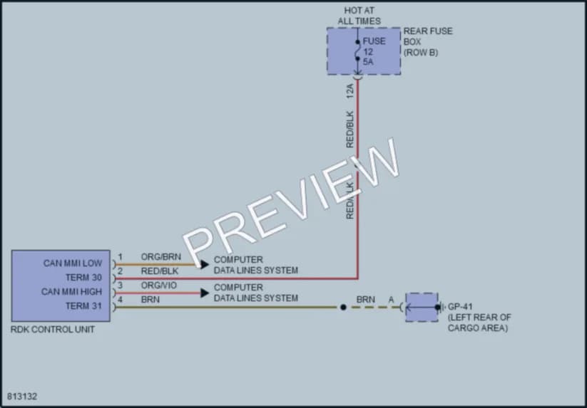 2022 Porsche Macan Warning Systems wiring diagram preview