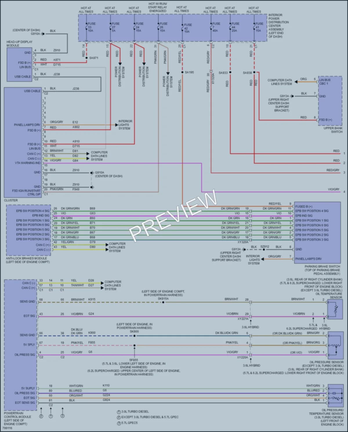 2022 Ram 1500 Instrument Cluster wiring diagram preview