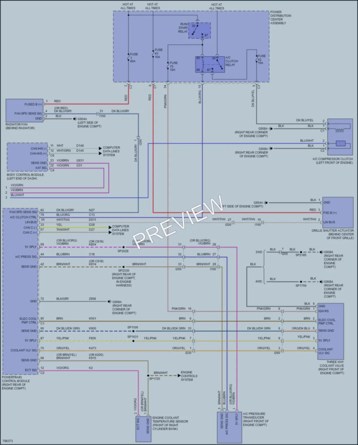 2022 Ram 1500Classic Air Conditioning wiring diagram preview