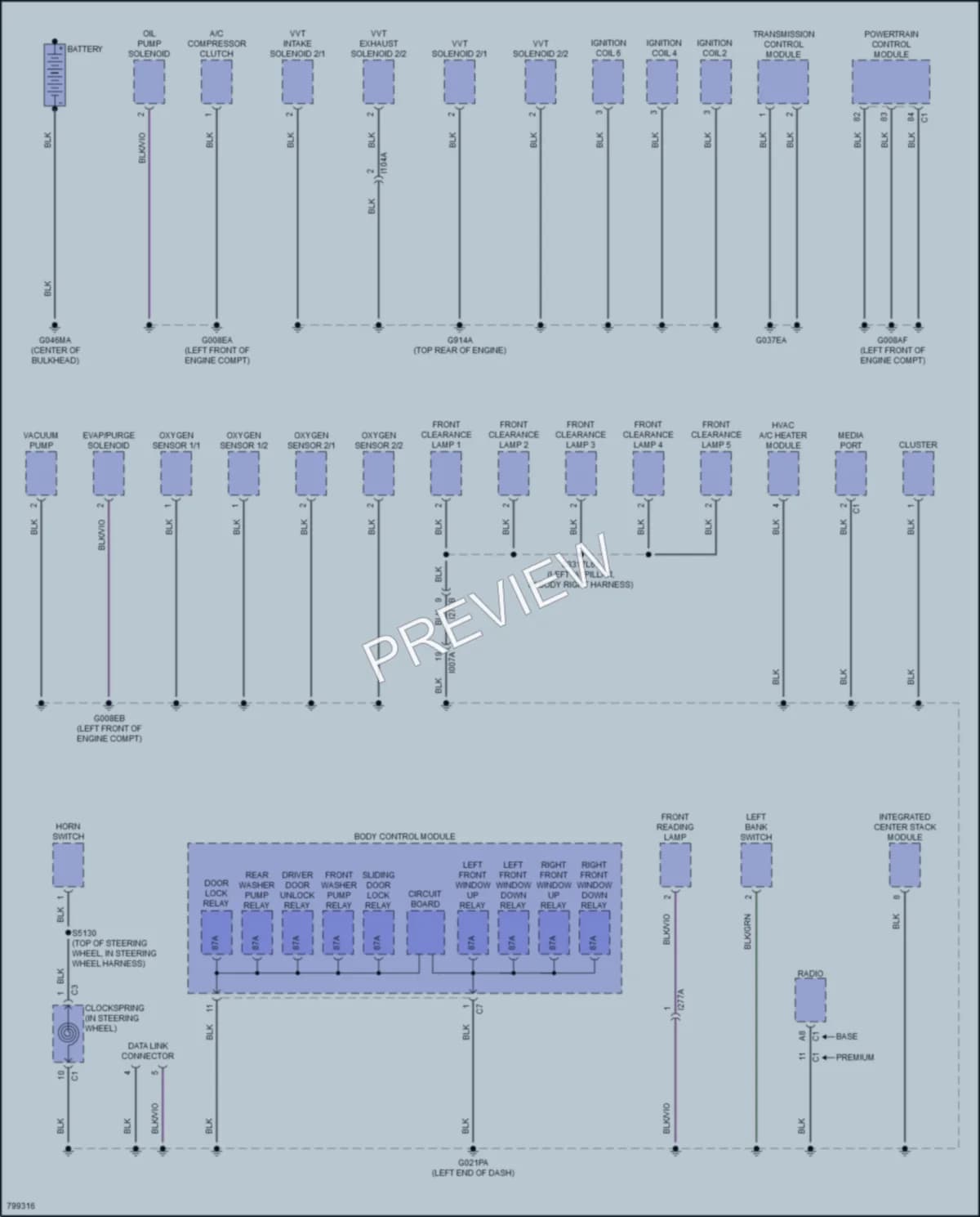 2022 Ram 1500ProMaster Ground Distribution wiring diagram preview