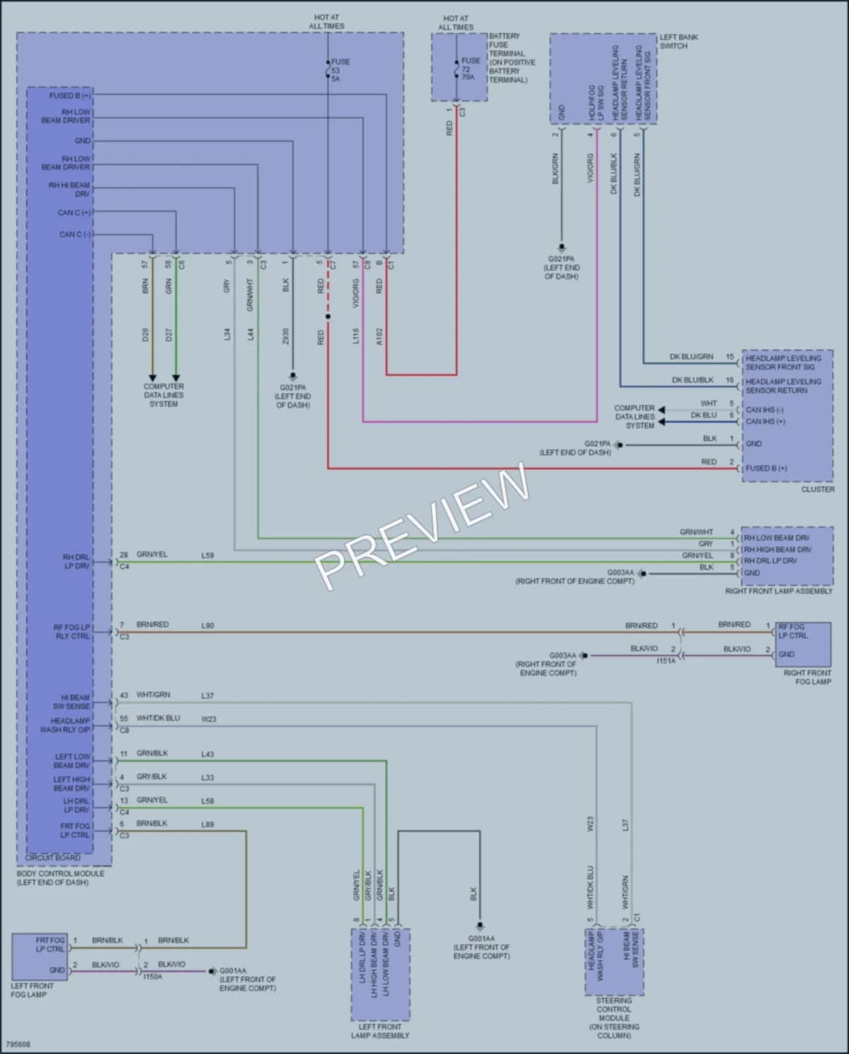 2022 Ram 2500ProMaster Headlights wiring diagram preview