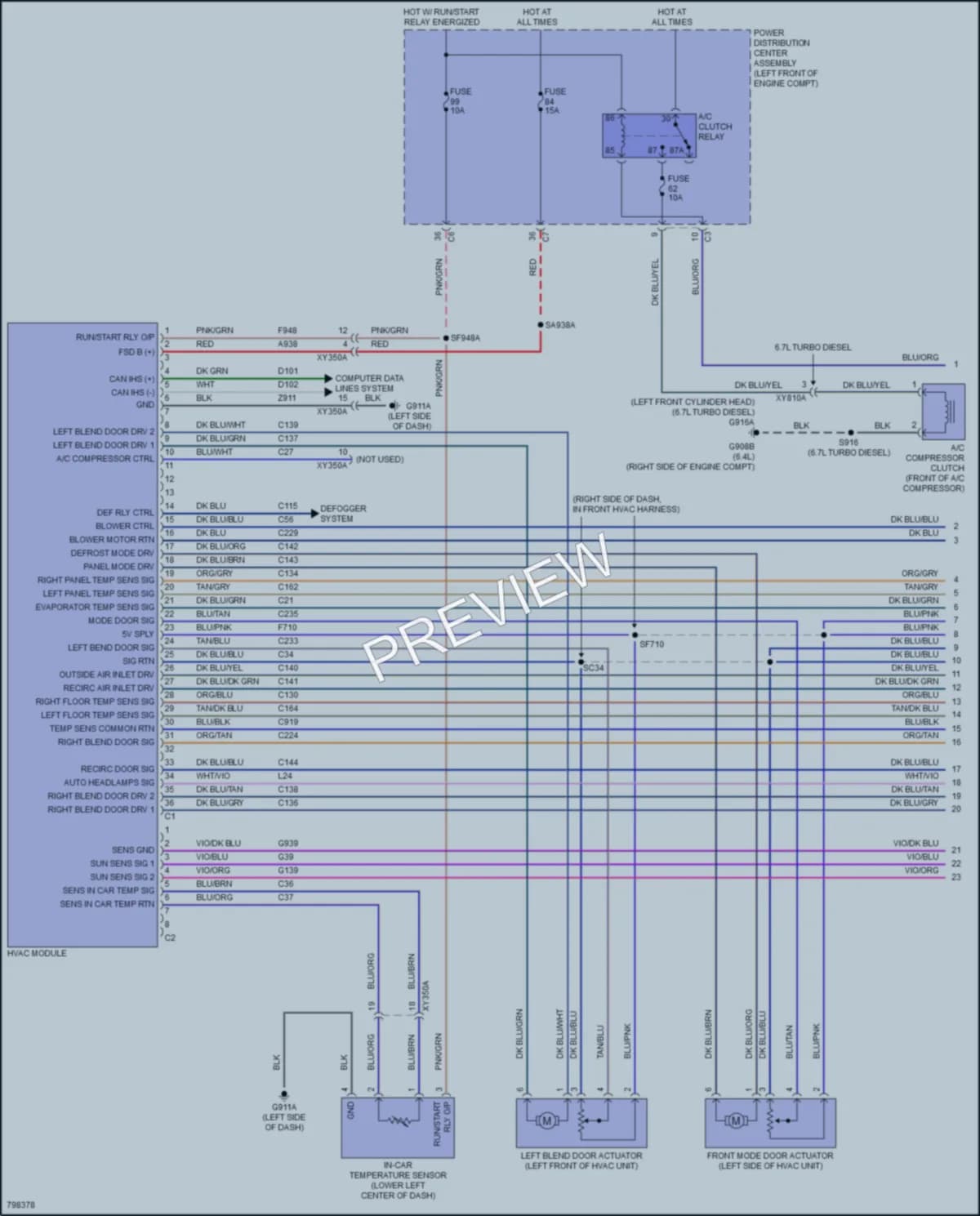 2022 Ram 3500 Air Conditioning wiring diagram preview