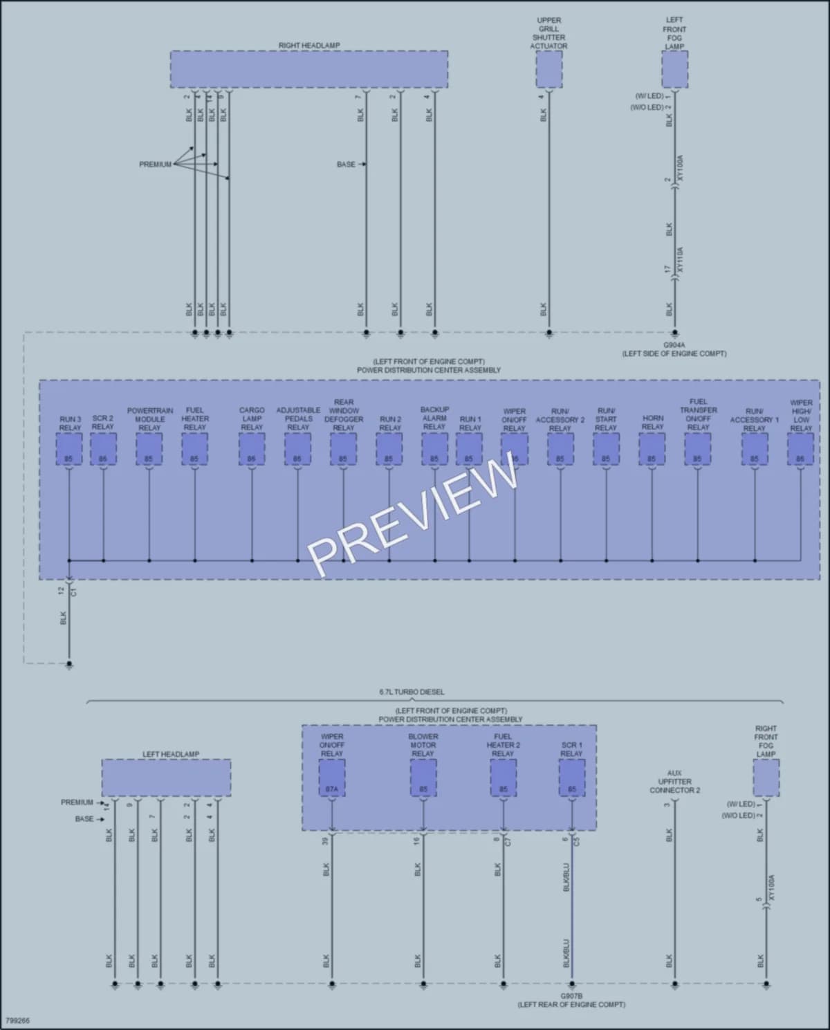 2022 Ram 3500 Ground Distribution wiring diagram preview