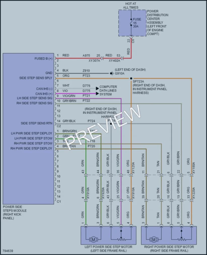 2022 Ram 3500 Trunk Tailgate Fuel Door wiring diagram preview