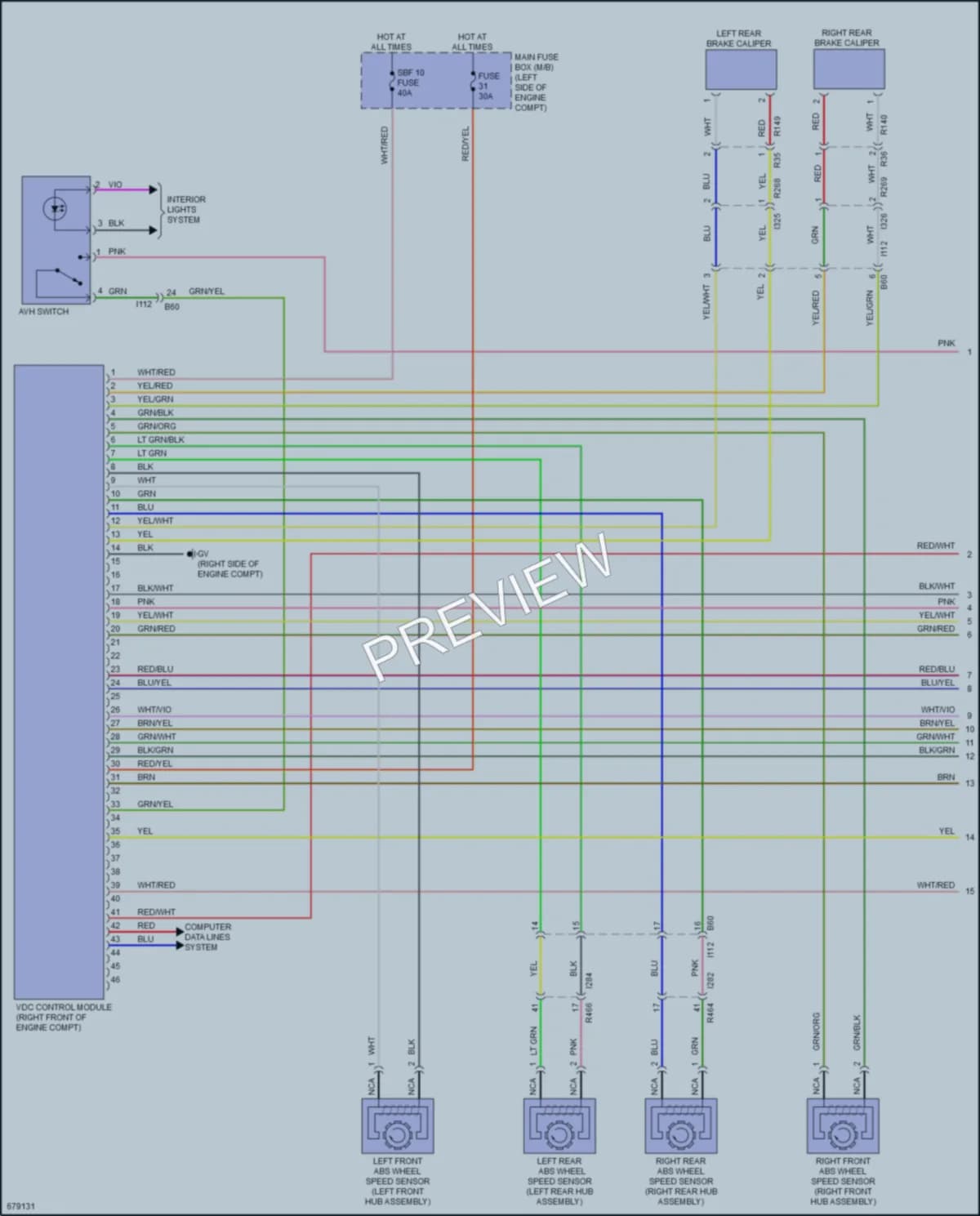 2022 Subaru Ascent Anti Lock Brakes wiring diagram preview