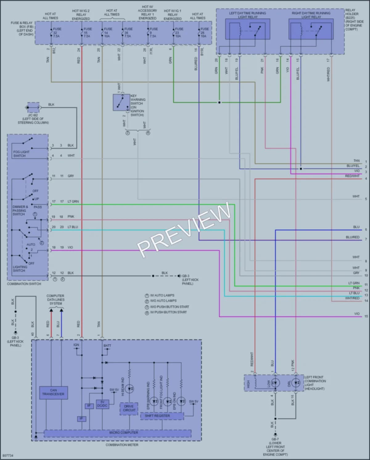 2022 Subaru Ascent Headlights wiring diagram preview