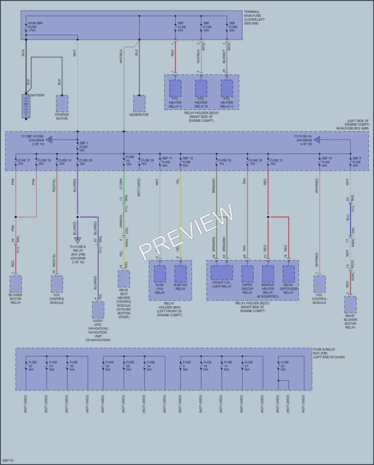 2022 Subaru Ascent Power Distribution wiring diagram preview