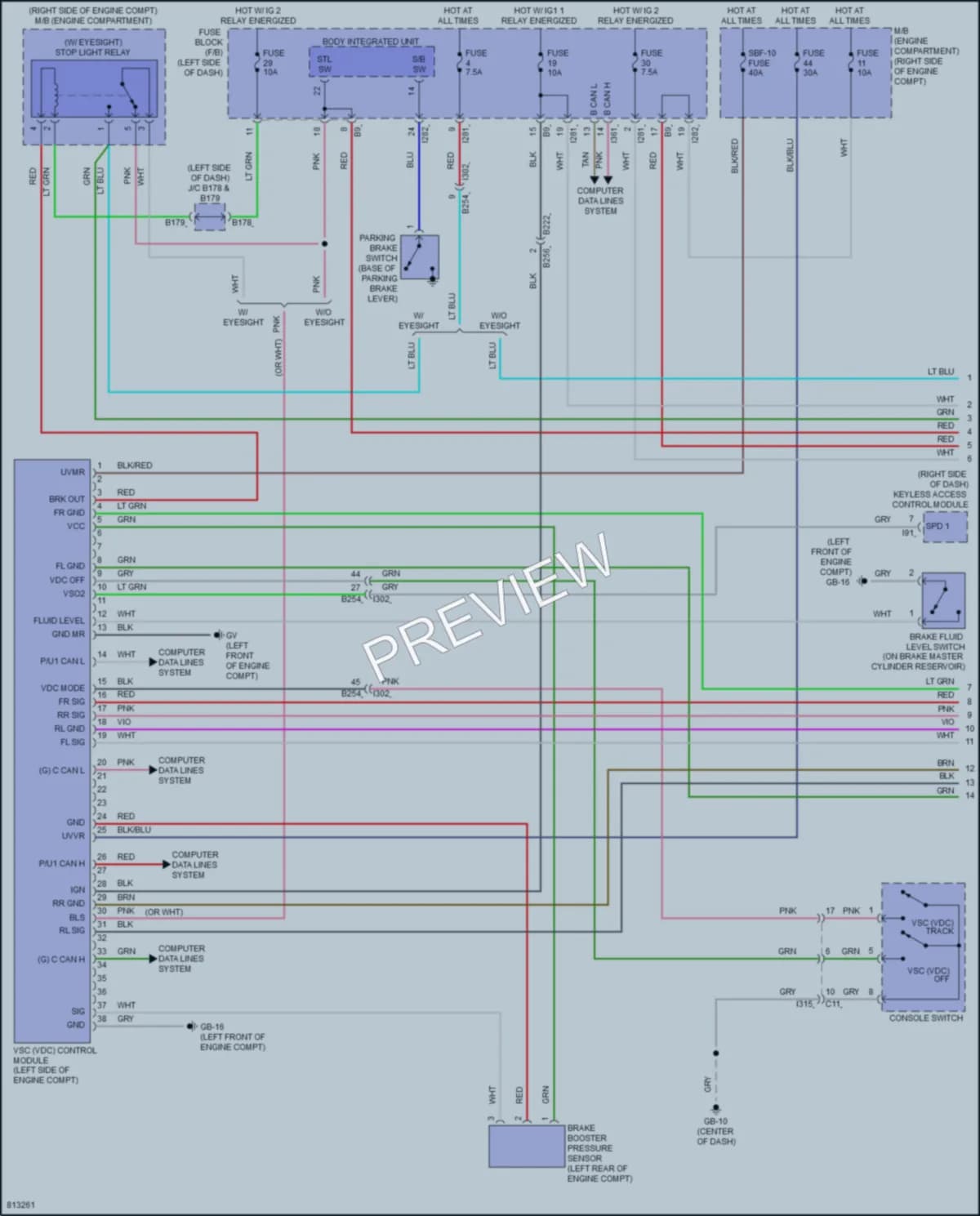 2022 Subaru BRZ Anti Lock Brakes wiring diagram preview