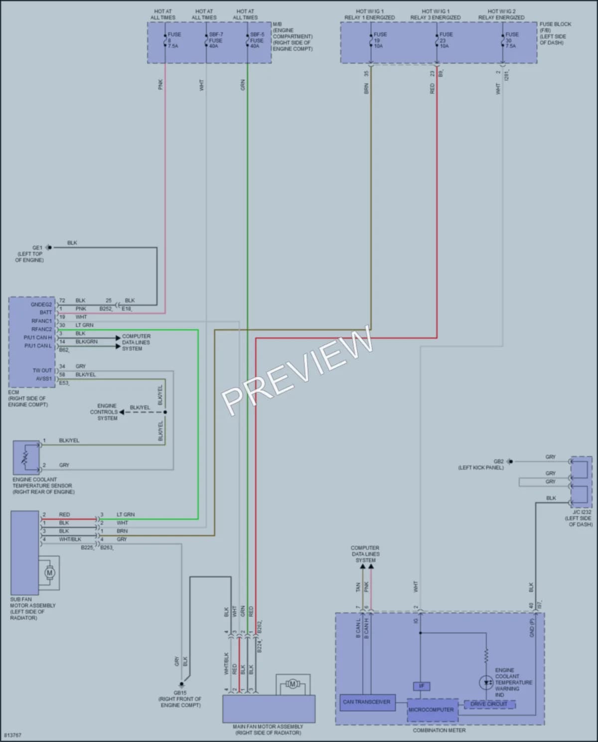 2022 Subaru BRZ Cooling Fan wiring diagram preview