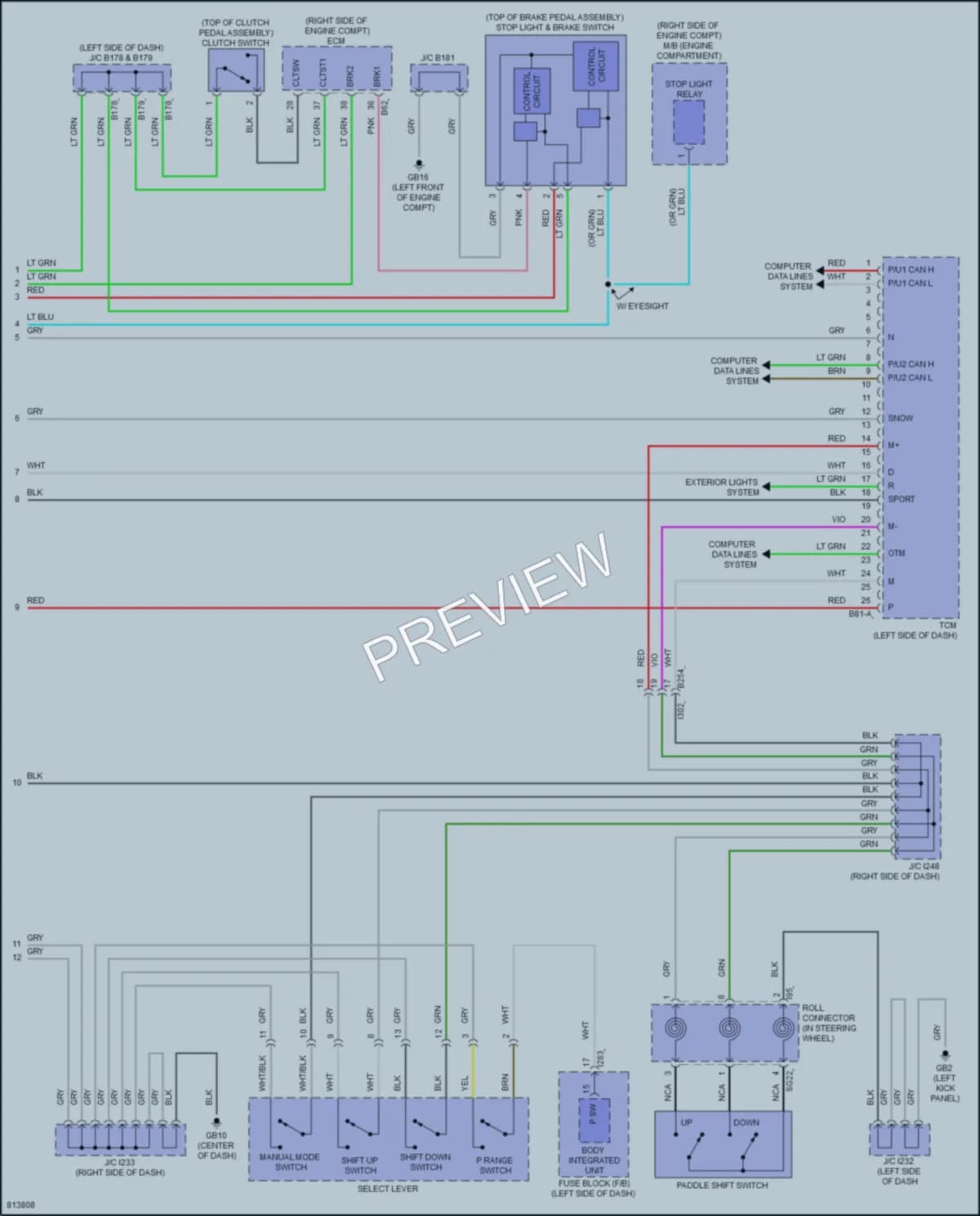 2022 Subaru BRZ Transmission wiring diagram preview