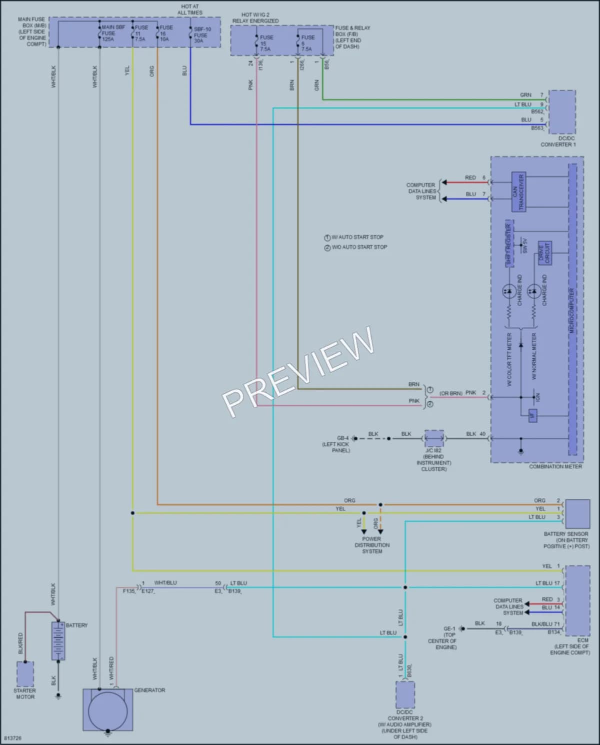 2022 Subaru Crosstrek Starting Charging wiring diagram preview