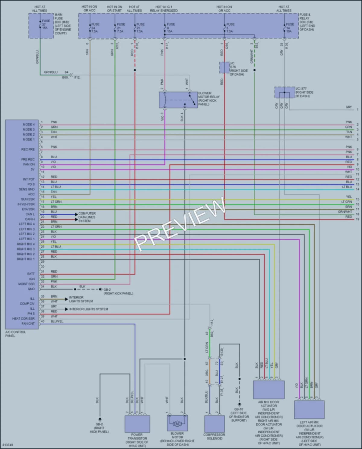 2022 Subaru Forester Air Conditioning wiring diagram preview
