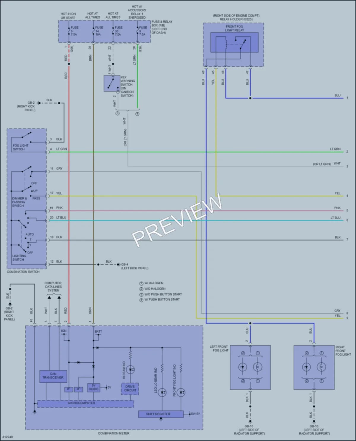 2022 Subaru Forester Headlights wiring diagram preview