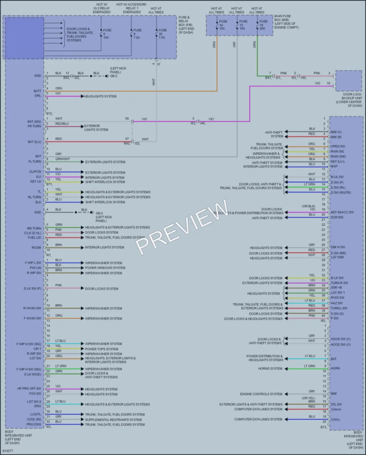 2022 Subaru Legacy Body Control Modules wiring diagram preview
