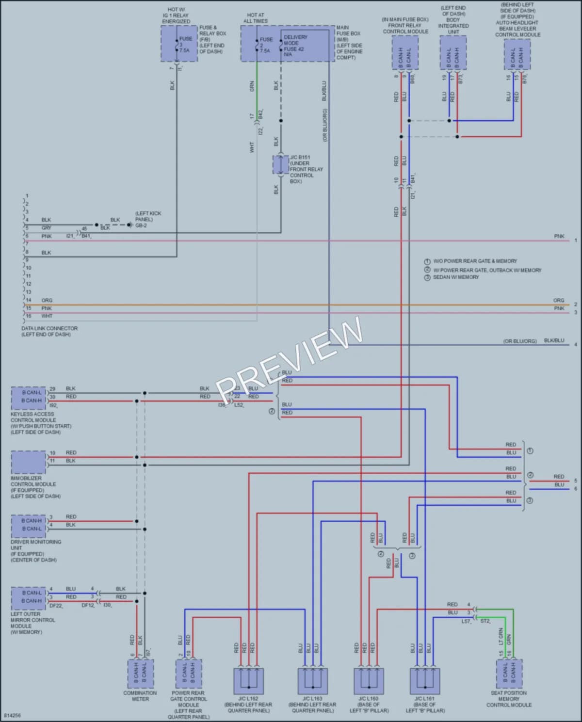 2022 Subaru Legacy Computer Data Lines wiring diagram preview