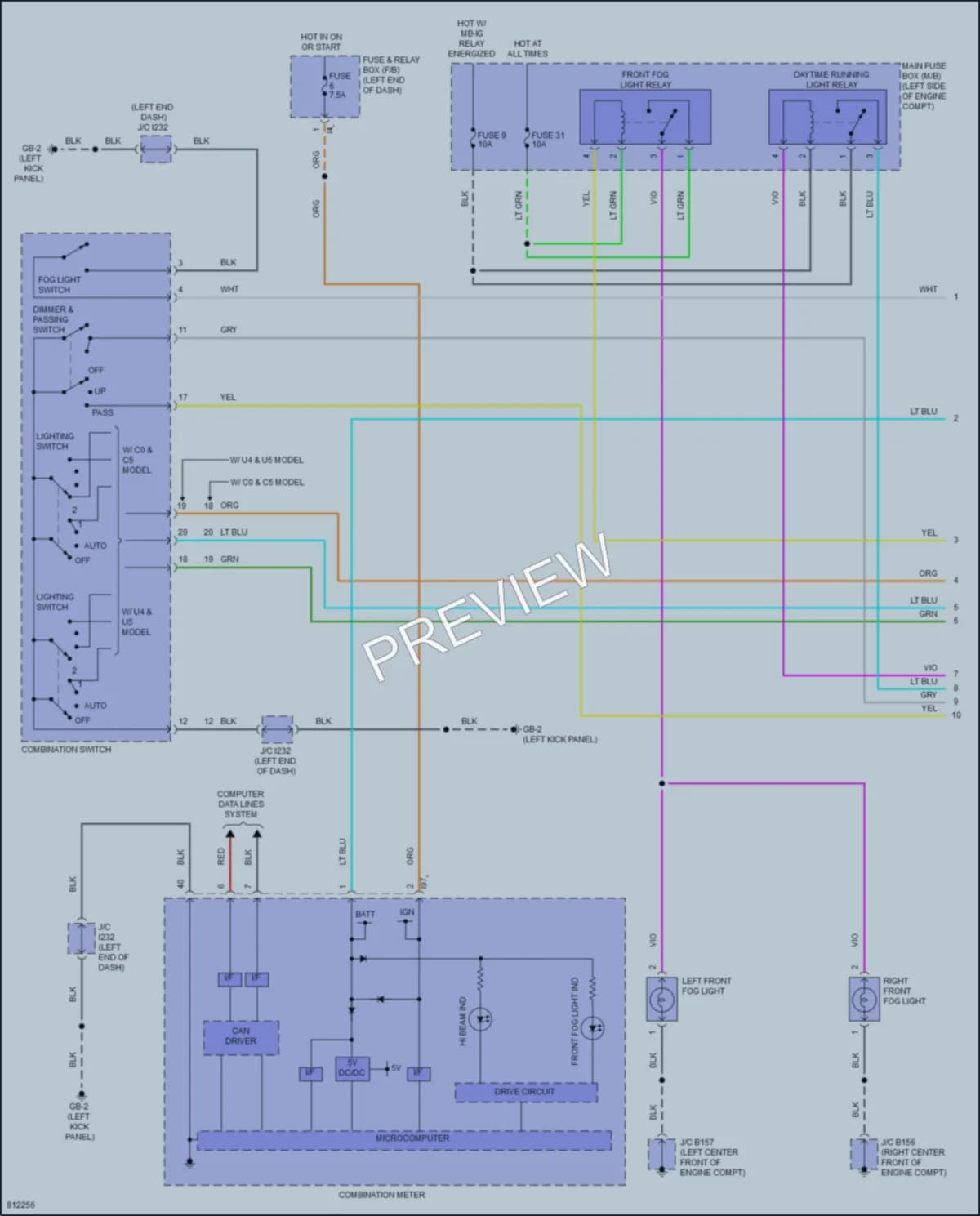 2022 Subaru Outback Headlights wiring diagram preview