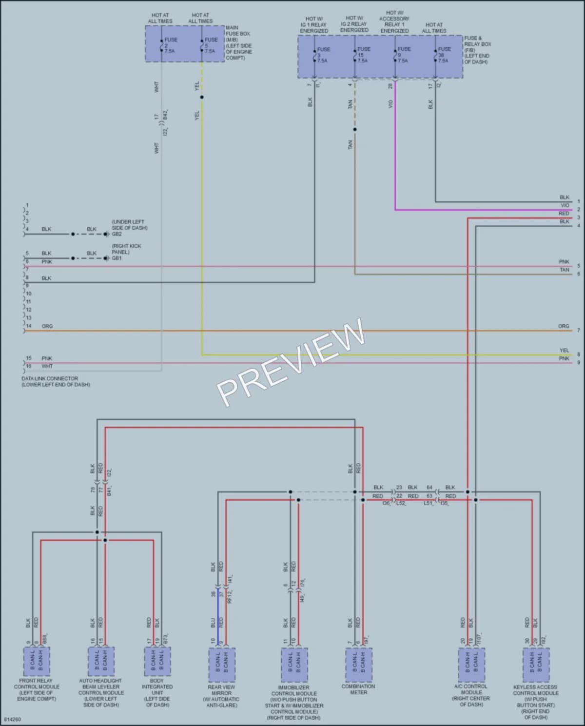 2022 Subaru WRX Computer Data Lines wiring diagram preview