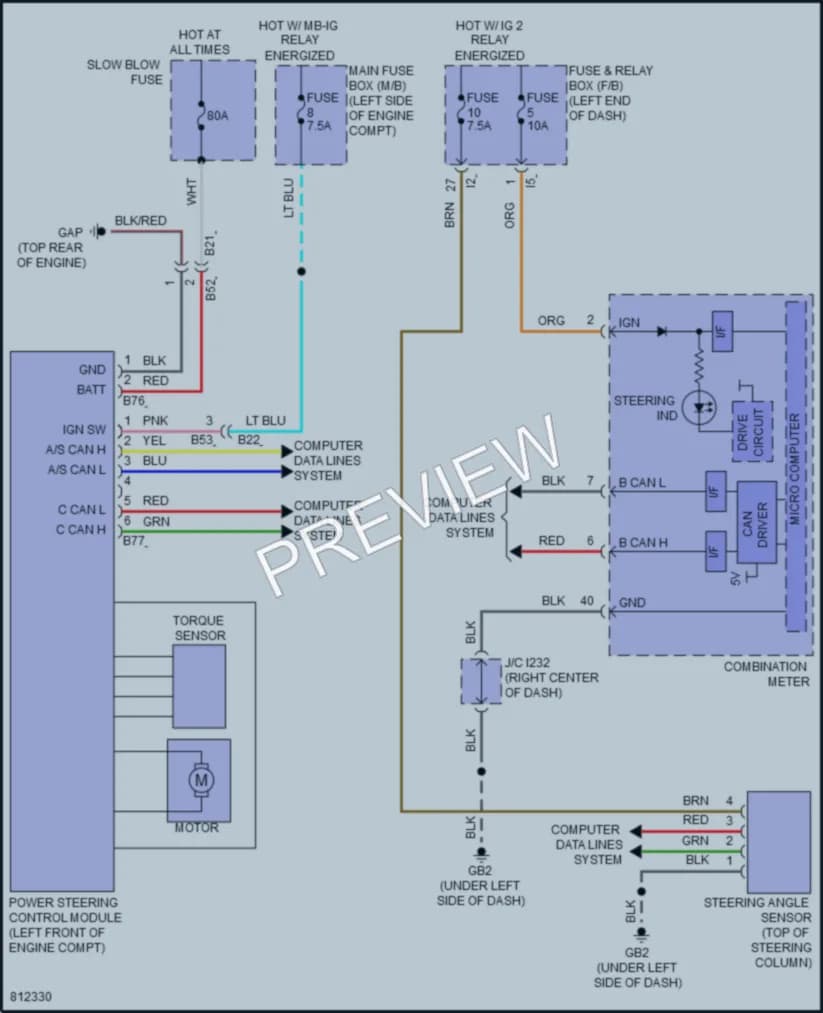 2022 Subaru WRX Electronic Power Steering wiring diagram preview