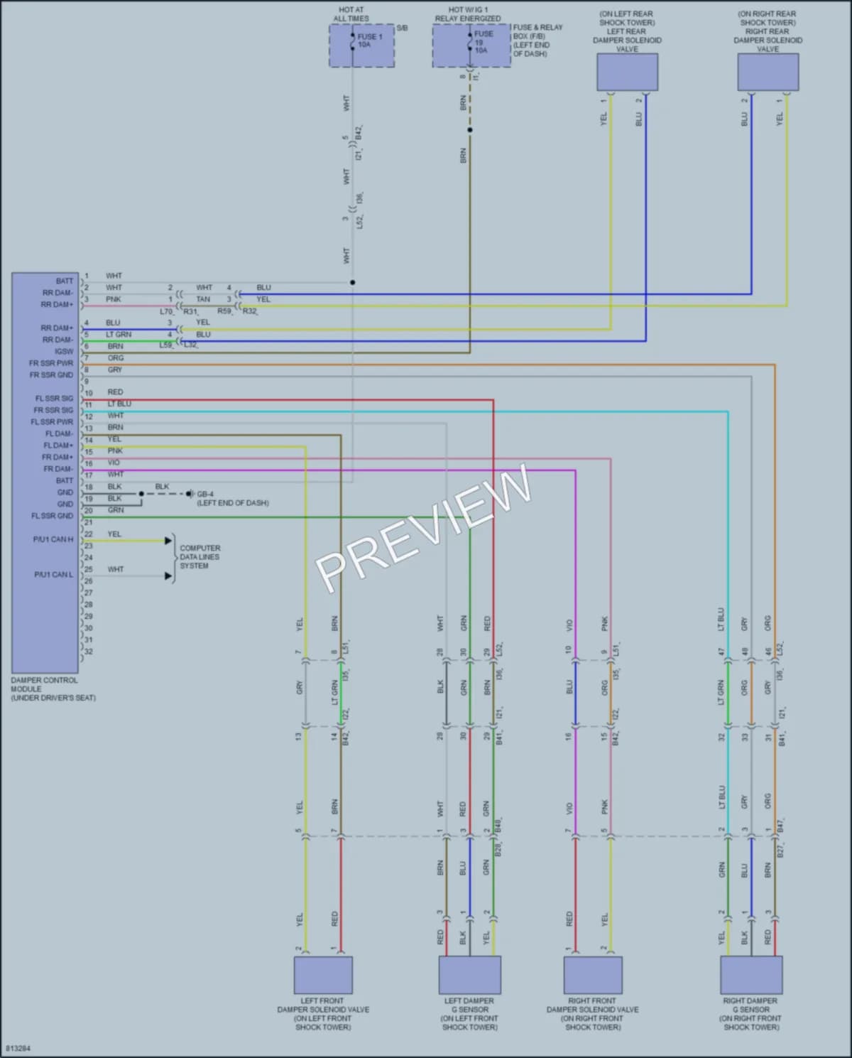 2022 Subaru WRX Electronic Suspension wiring diagram preview