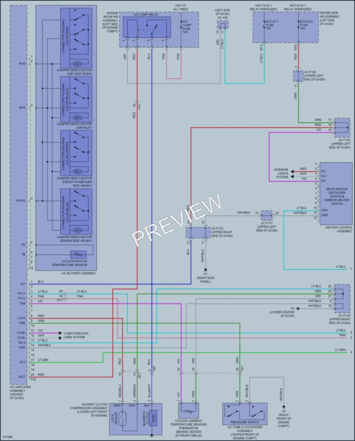 2022 Toyota 4Runner Air Conditioning wiring diagram preview
