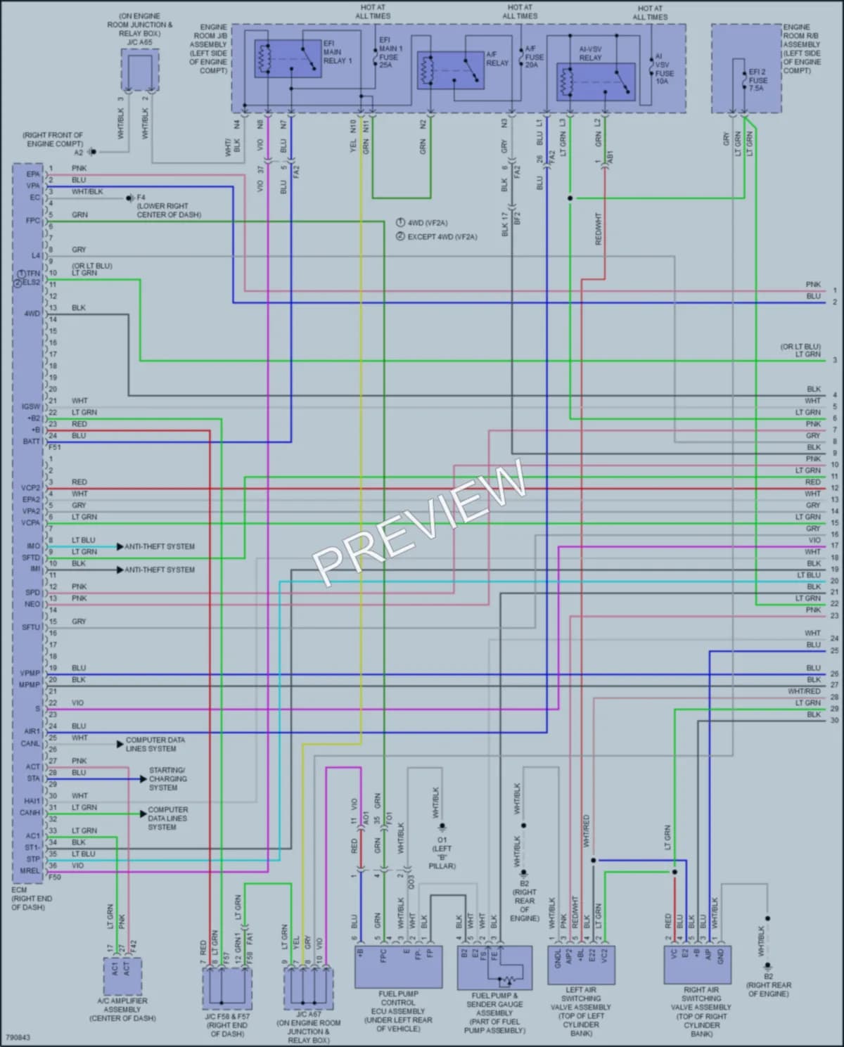 2022 Toyota 4Runner Engine Performance wiring diagram preview
