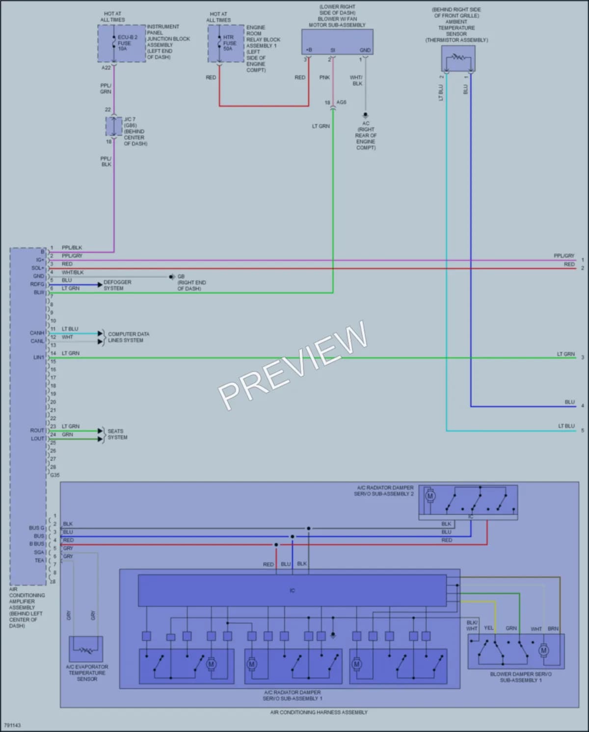 2022 Toyota Avalon Air Conditioning wiring diagram preview