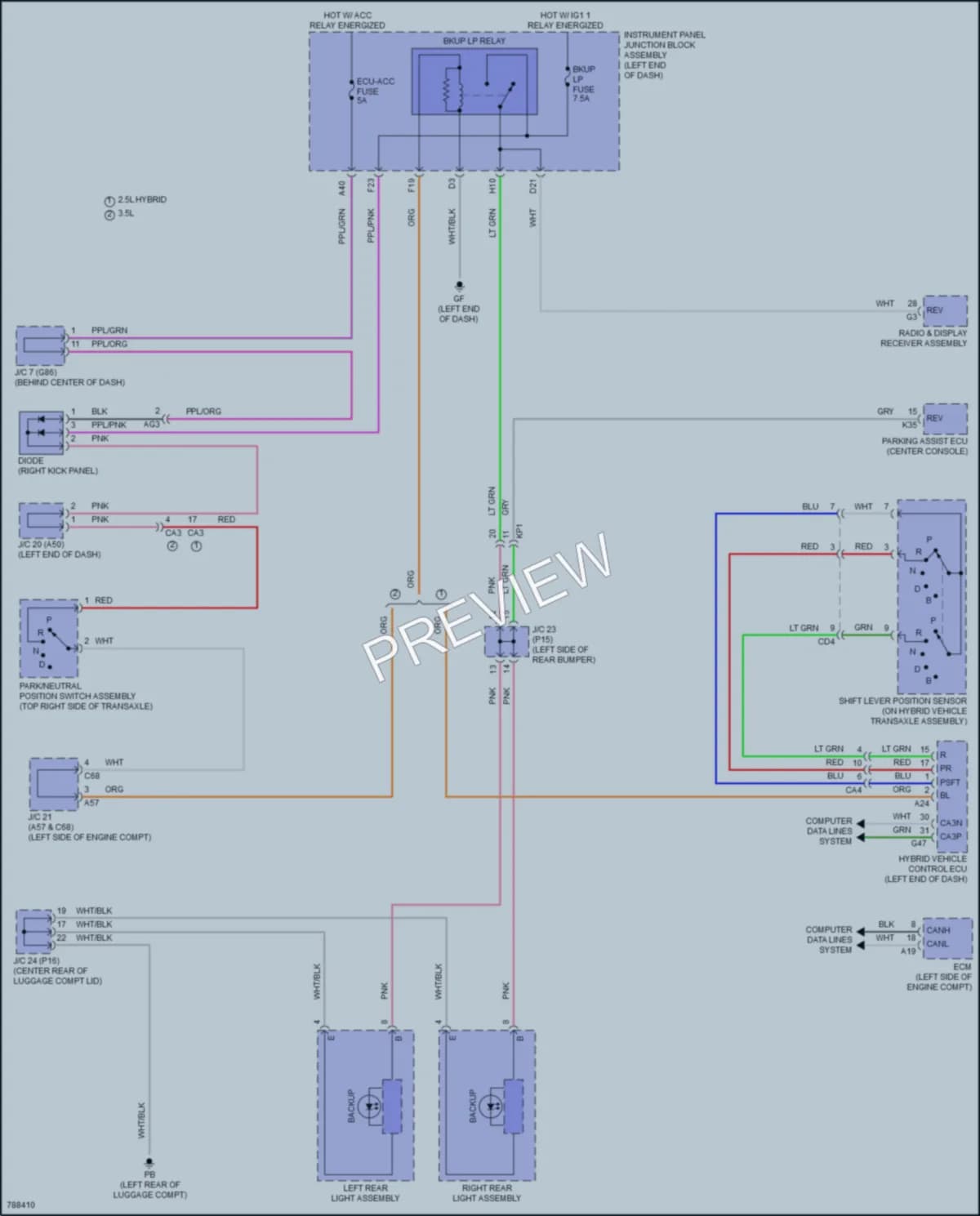 2022 Toyota Avalon Exterior Lights wiring diagram preview