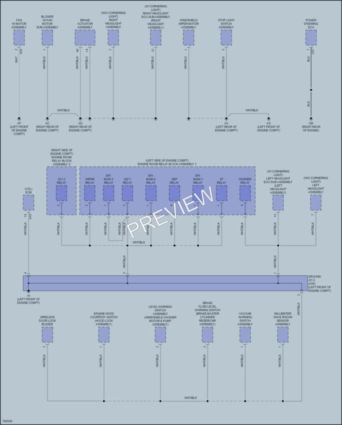 2022 Toyota Avalon Ground Distribution wiring diagram preview