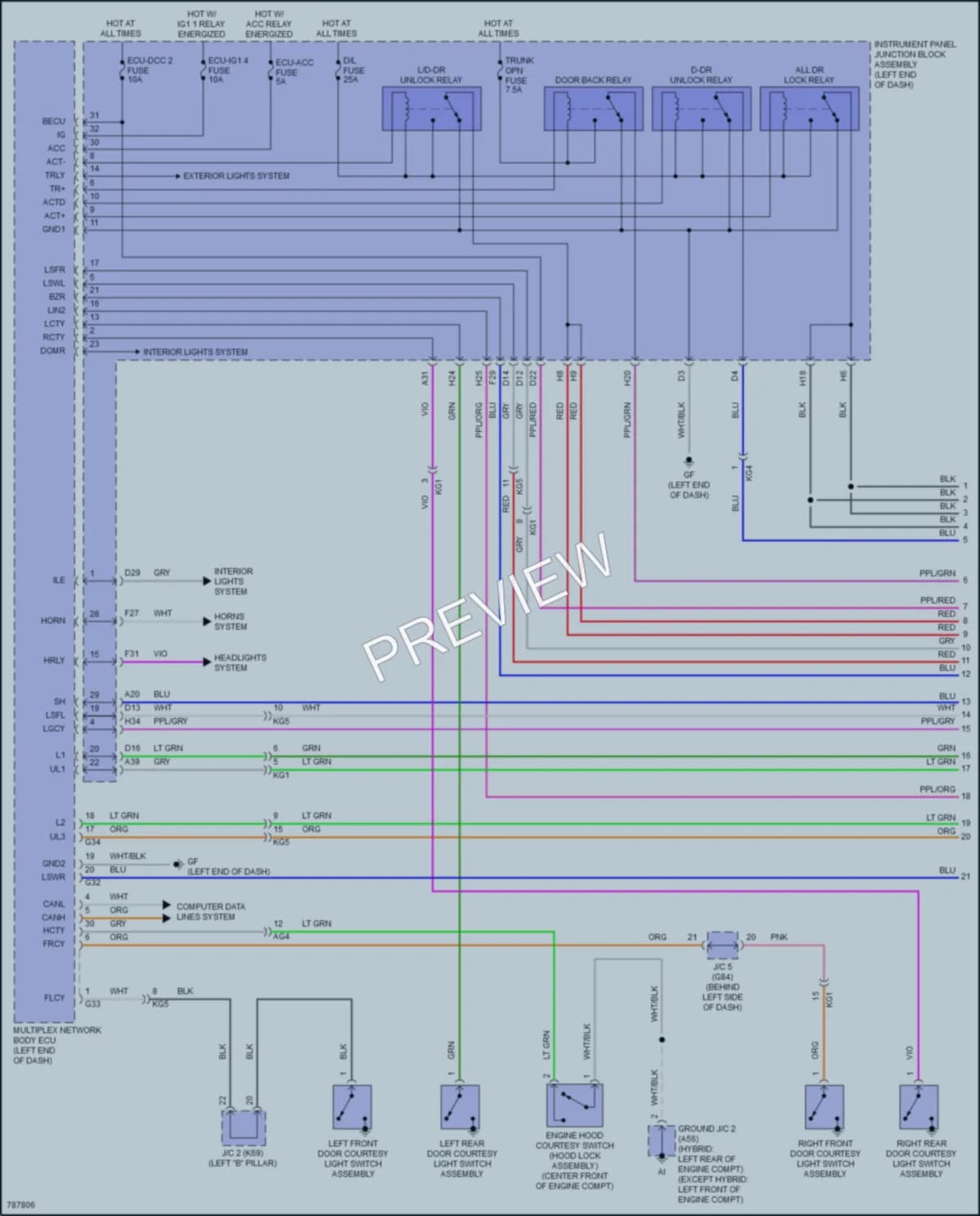2022 Toyota AvalonHybrid Anti Theft wiring diagram preview