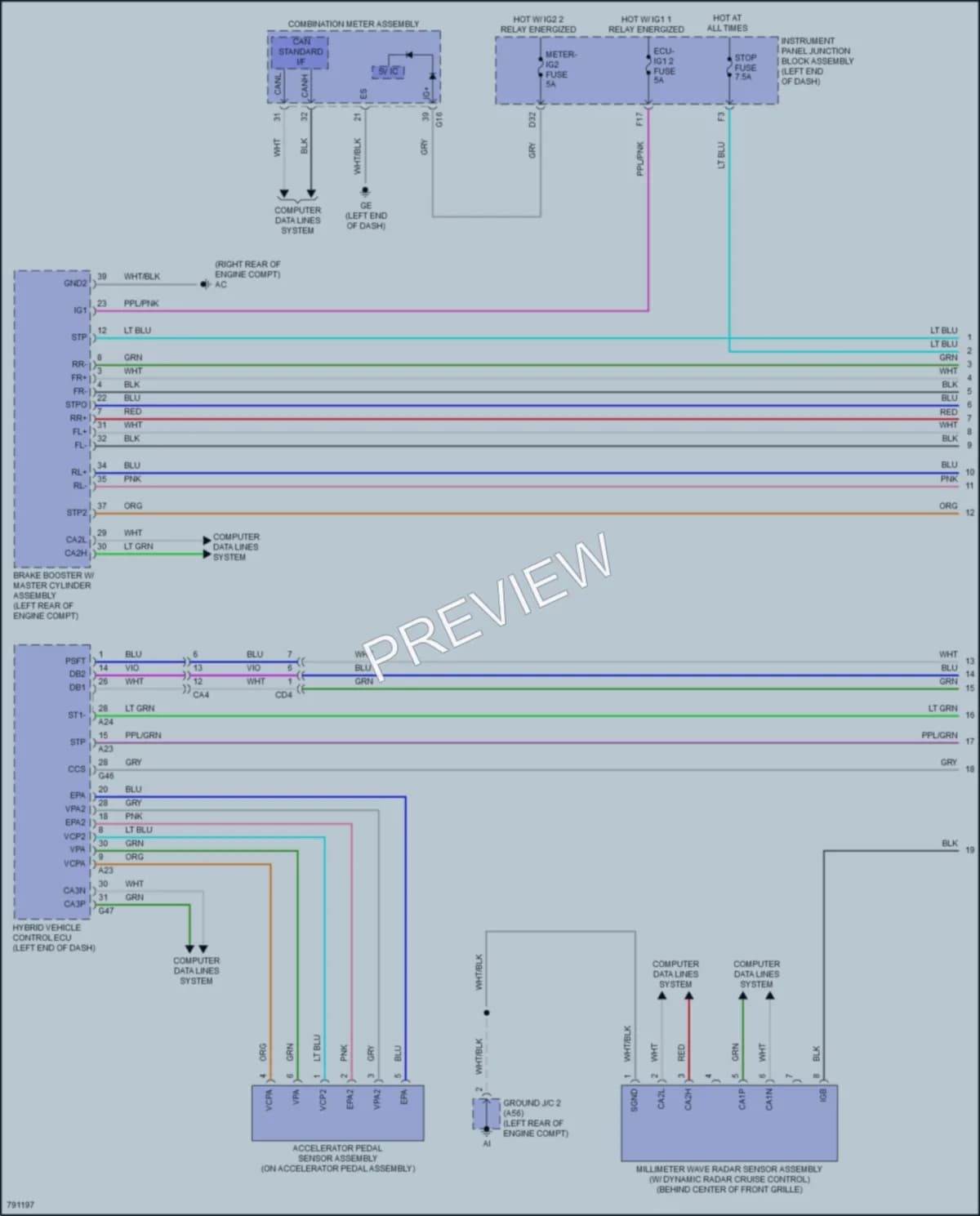 2022 Toyota AvalonHybrid Cruise Control wiring diagram preview