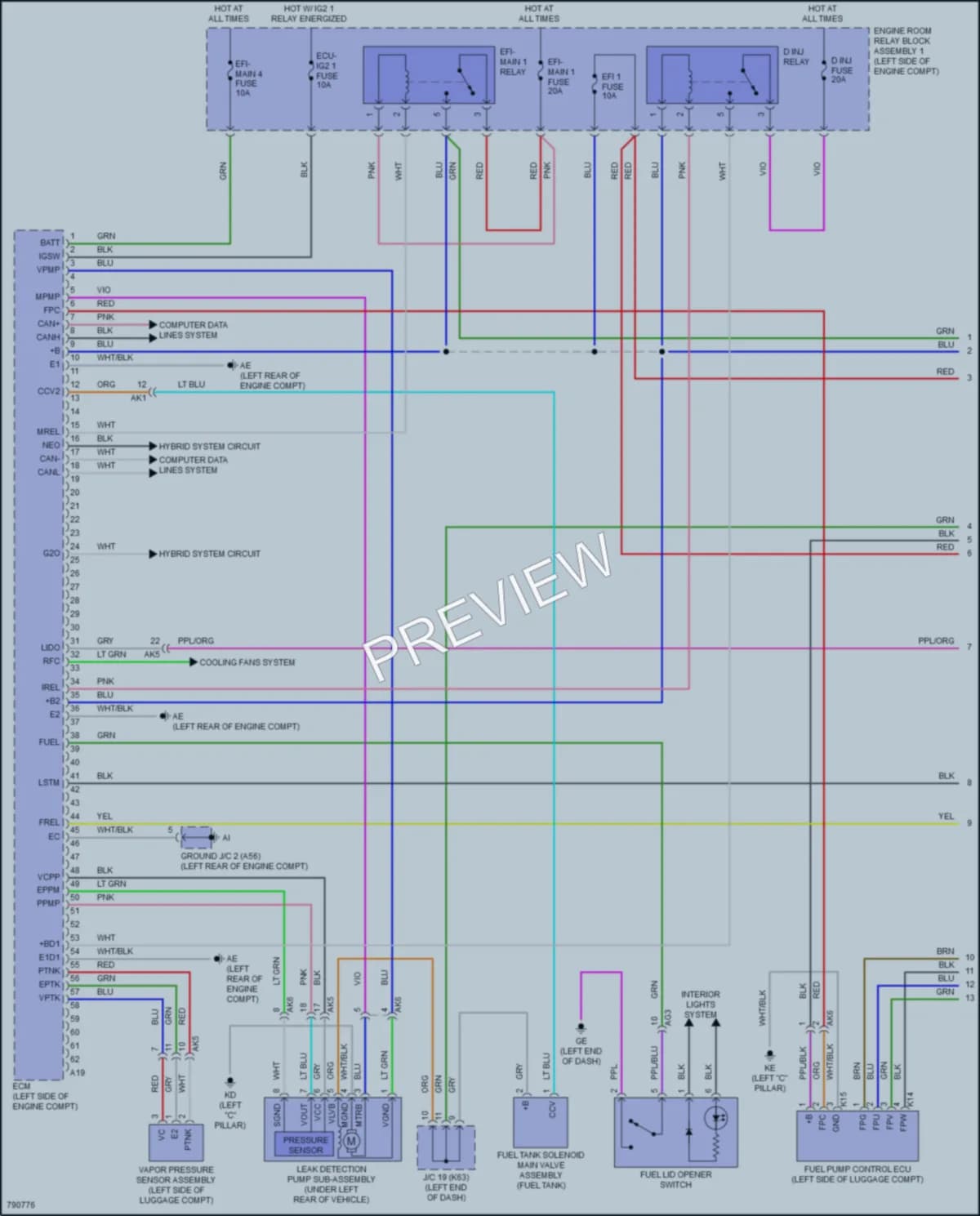 2022 Toyota AvalonHybrid Engine Performance wiring diagram preview