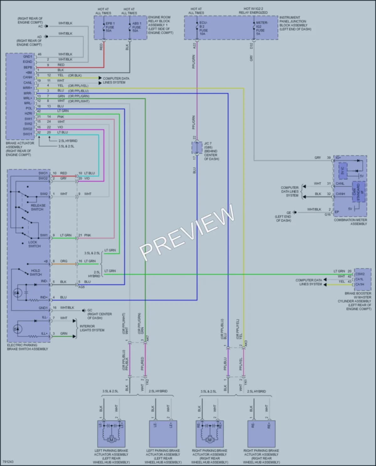 2022 Toyota AvalonHybrid Shift Interlock wiring diagram preview