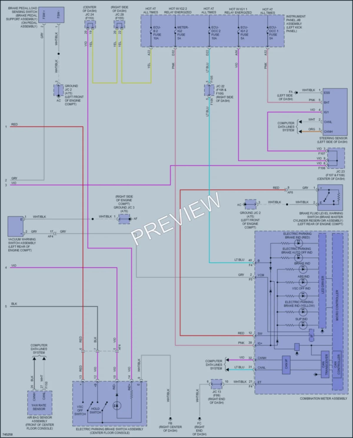 2022 Toyota CHR Anti Lock Brakes wiring diagram preview