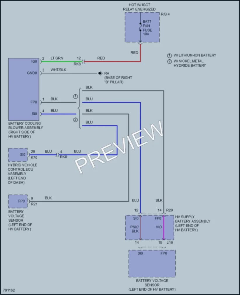 2022 Toyota Camry Cooling Fan wiring diagram preview