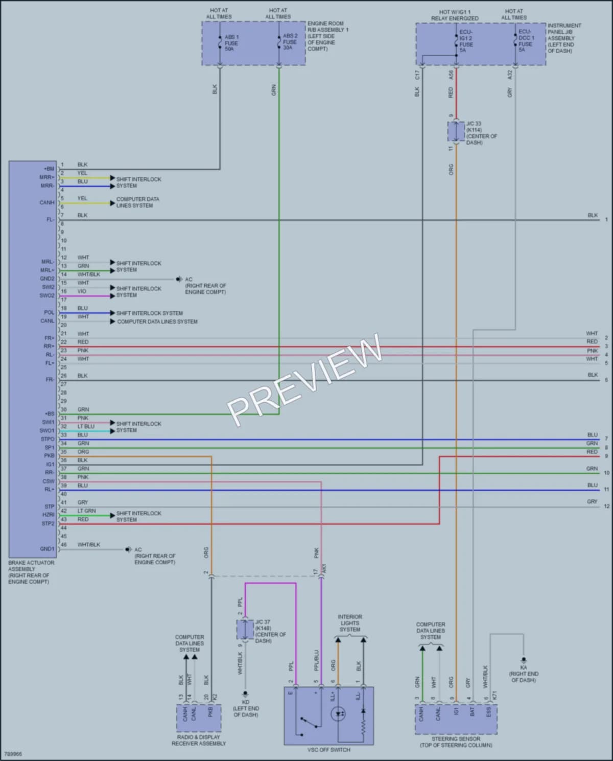 2022 Toyota CamryHybrid Anti Lock Brakes wiring diagram preview