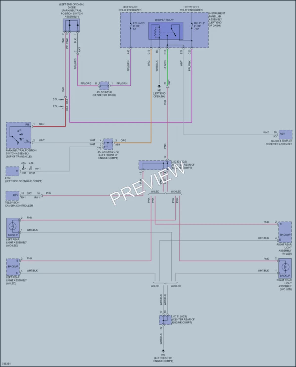 2022 Toyota CamryHybrid Exterior Lights wiring diagram preview
