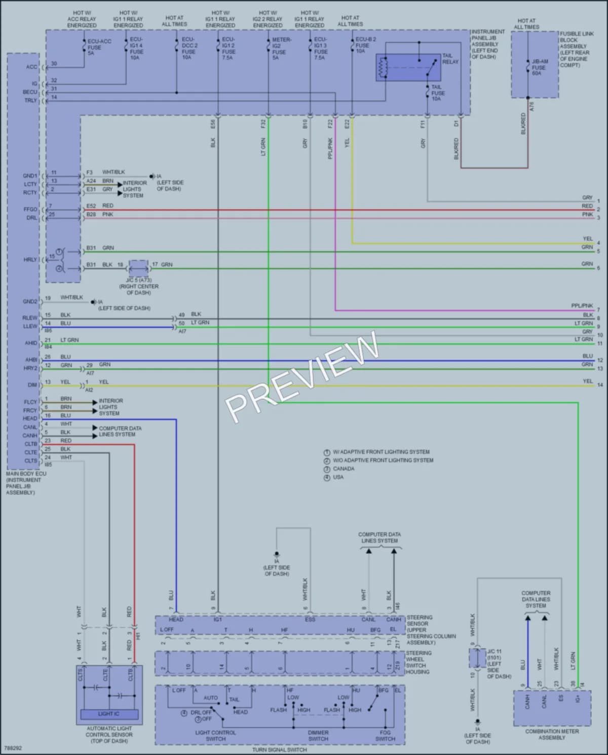 2022 Toyota Corolla Headlights wiring diagram preview