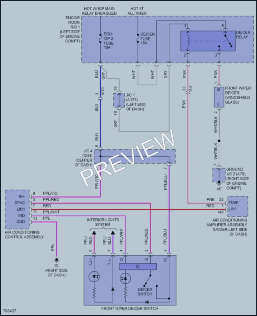 2022 Toyota CorollaCross Defoggers wiring diagram preview